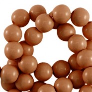 Acrylic beads 4mm round Shiny Marsh brown